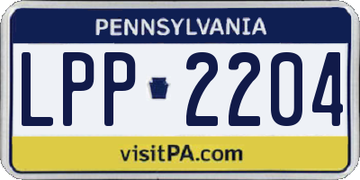 PA license plate LPP2204
