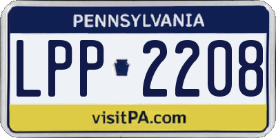 PA license plate LPP2208