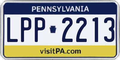 PA license plate LPP2213