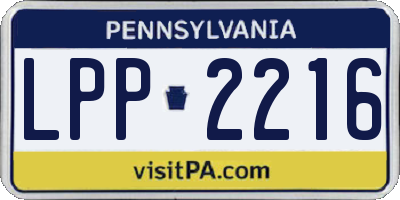 PA license plate LPP2216