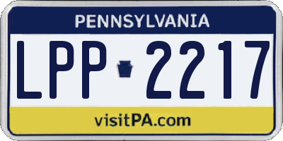 PA license plate LPP2217