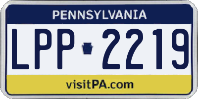 PA license plate LPP2219