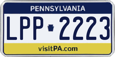 PA license plate LPP2223