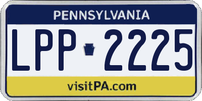 PA license plate LPP2225