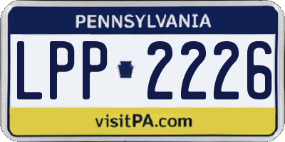 PA license plate LPP2226