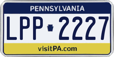 PA license plate LPP2227