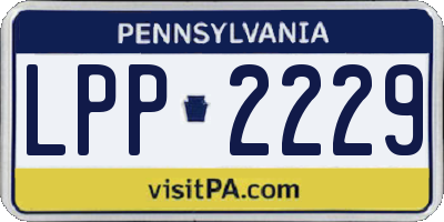 PA license plate LPP2229