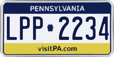 PA license plate LPP2234