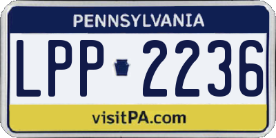 PA license plate LPP2236