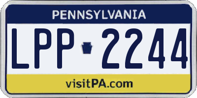 PA license plate LPP2244