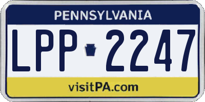 PA license plate LPP2247