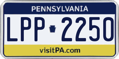 PA license plate LPP2250