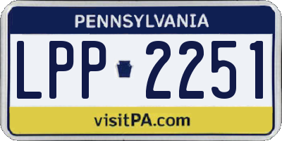 PA license plate LPP2251