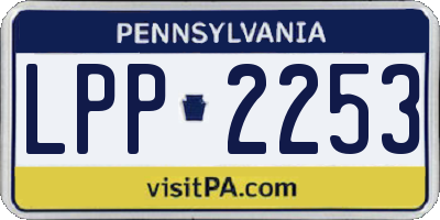 PA license plate LPP2253