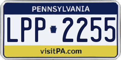 PA license plate LPP2255