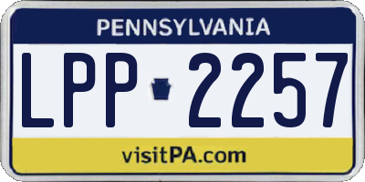 PA license plate LPP2257