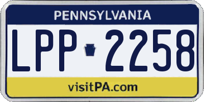 PA license plate LPP2258