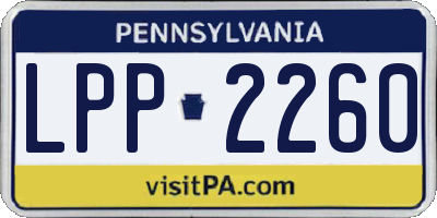 PA license plate LPP2260