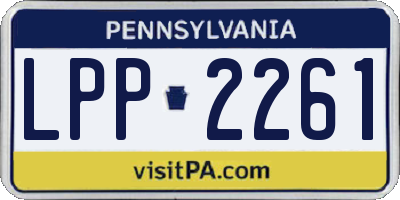 PA license plate LPP2261