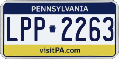PA license plate LPP2263