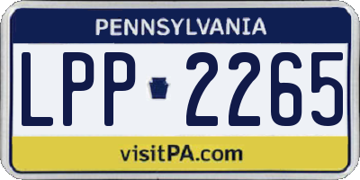 PA license plate LPP2265