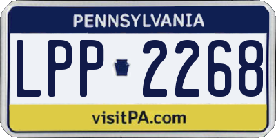 PA license plate LPP2268