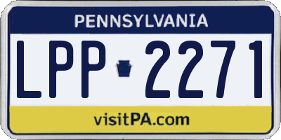 PA license plate LPP2271