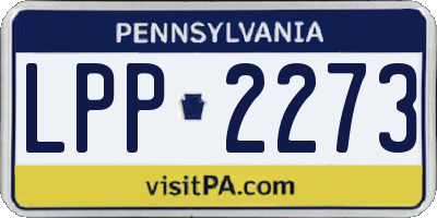 PA license plate LPP2273
