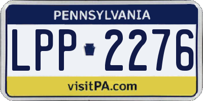 PA license plate LPP2276