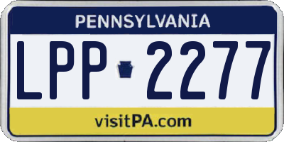 PA license plate LPP2277