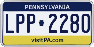 PA license plate LPP2280