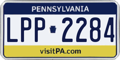 PA license plate LPP2284