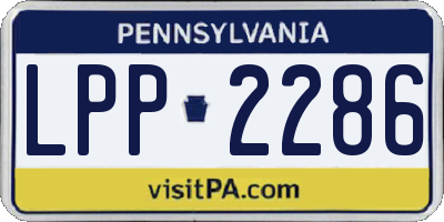 PA license plate LPP2286