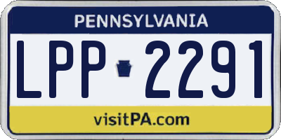 PA license plate LPP2291