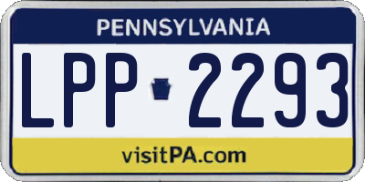 PA license plate LPP2293