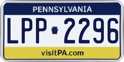 PA license plate LPP2296