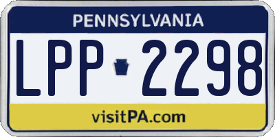 PA license plate LPP2298