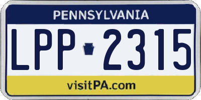 PA license plate LPP2315