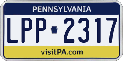 PA license plate LPP2317