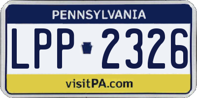 PA license plate LPP2326