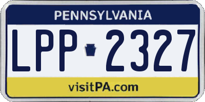 PA license plate LPP2327