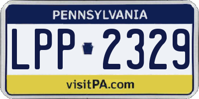 PA license plate LPP2329
