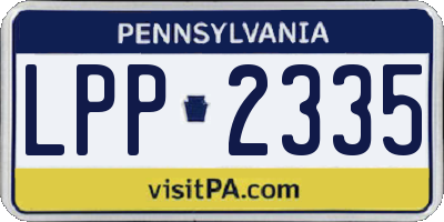 PA license plate LPP2335