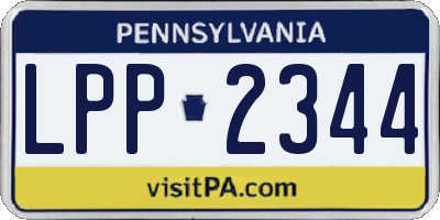 PA license plate LPP2344
