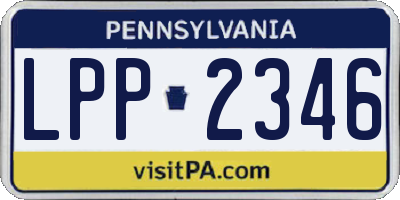 PA license plate LPP2346