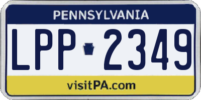 PA license plate LPP2349