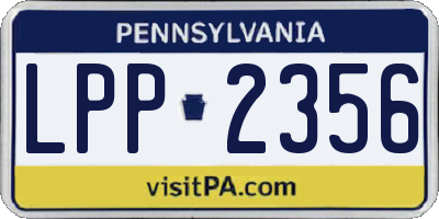 PA license plate LPP2356