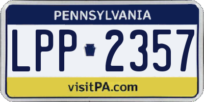 PA license plate LPP2357
