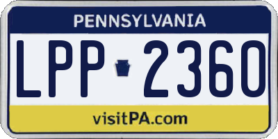PA license plate LPP2360