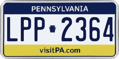 PA license plate LPP2364